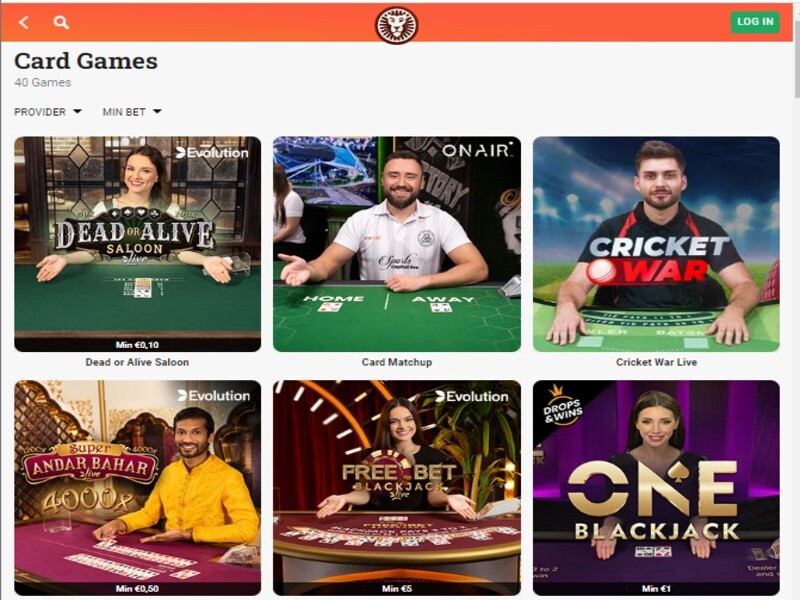 Leovegas-Werbekarten